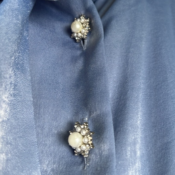 Zara Blouse with Crystal/Pearl embellishments large MN119 - Picture 4 of 6